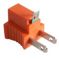 Superior Electric 3 Prong NEMA 5-15R to 2 Prong NEMA 1-15P Polarized Grounding Adapter 125V 15A (Orange) YGA10F